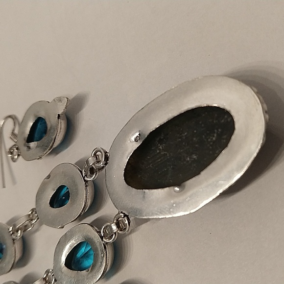 Labradorite and blue topaz set - Picture 4 of 7